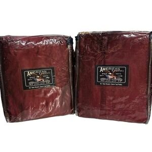 NEW American Living Rod‎ Pocket Panel Burgundy Estate Taffeta Interlined 54"x84"